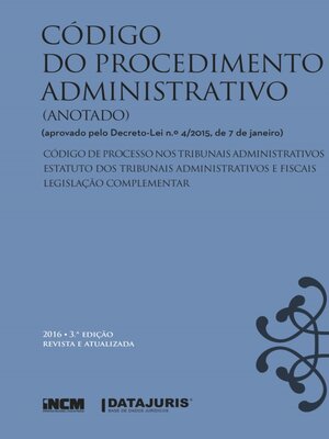 cover image of Código do Procedimento Administrativo (Anotado) 3ª edição